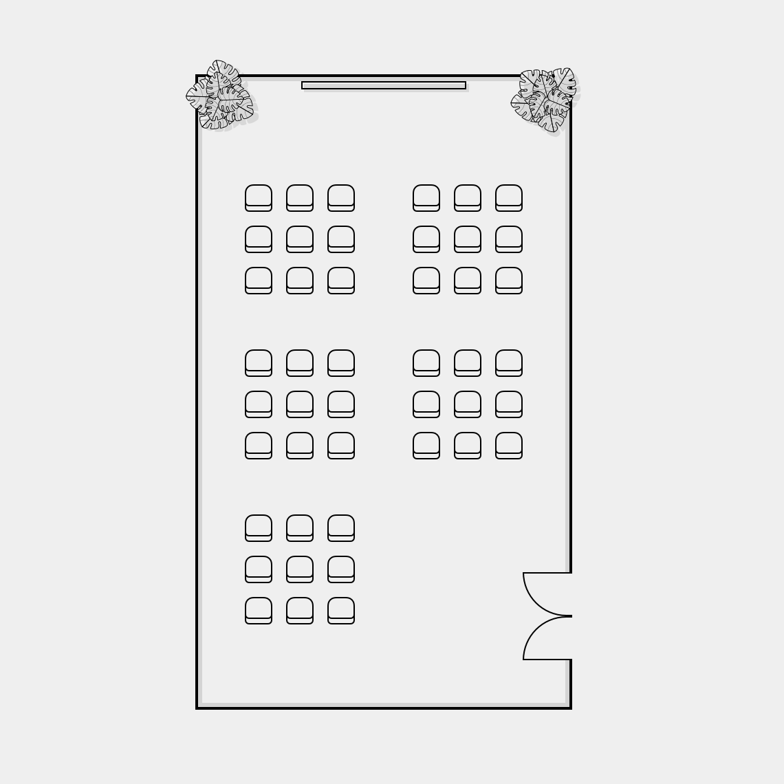 Foto del plano de sala de Eventos forma Auditorio